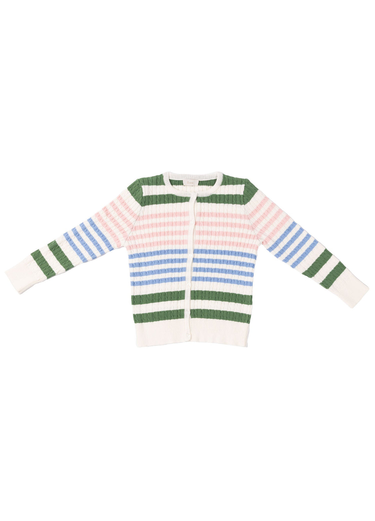 EVERE KIDS Unisex Wooly Saç Örgülü Çizgili Triko Hırka