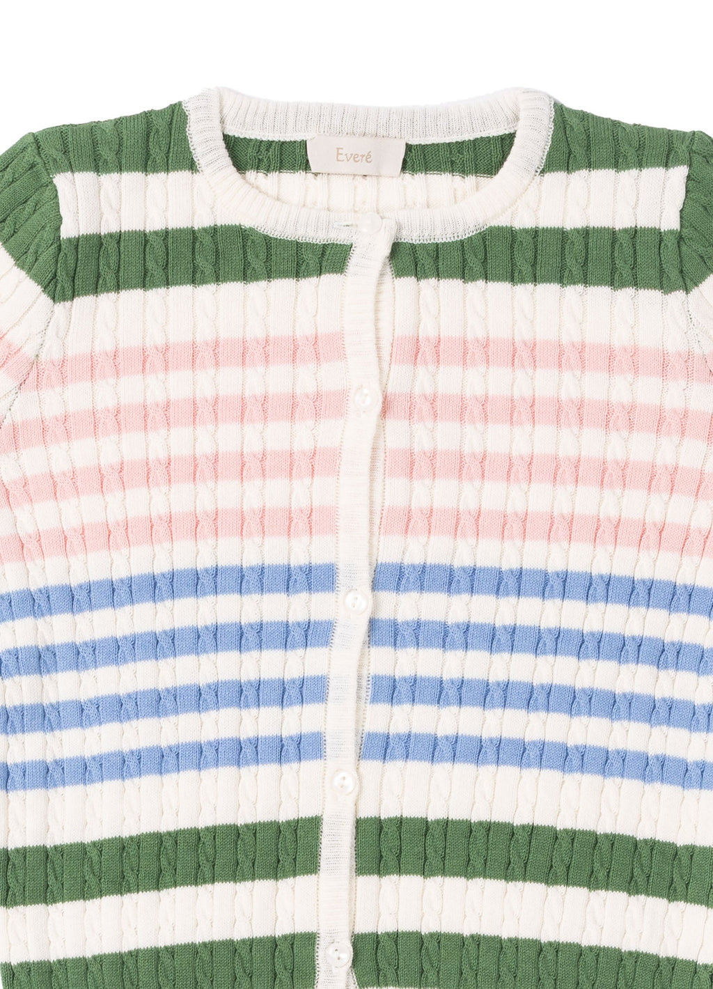 EVERE KIDS Unisex Wooly Saç Örgülü Çizgili Triko Hırka