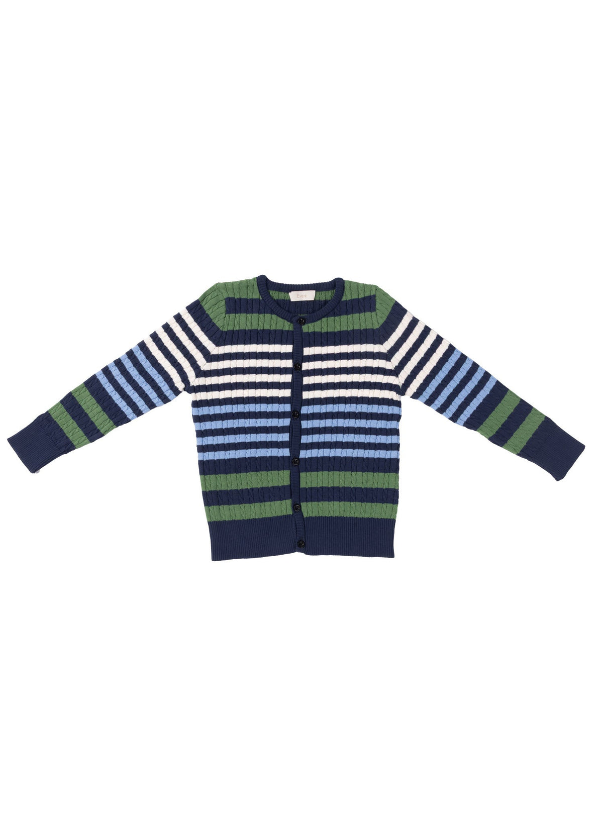 EVERE KIDS Unisex Wooly Saç Örgülü Çizgili Triko Hırka