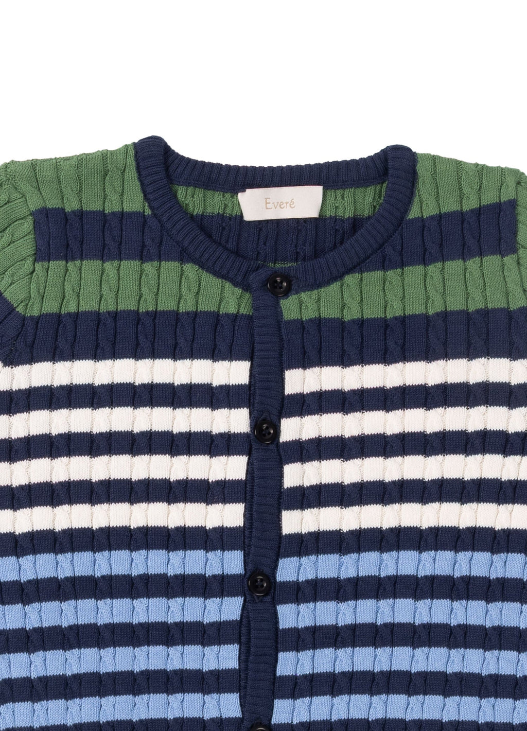 EVERE KIDS Unisex Wooly Saç Örgülü Çizgili Triko Hırka