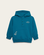 CHIEF IMAGINATION OFFICER Organik pamuk Mavi Kapüşonlu Hoodie Nº02