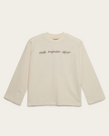 CHIEF IMAGINATION OFFICER Organik pamuk Uzun Kollu Krem T-Shirt Nº03