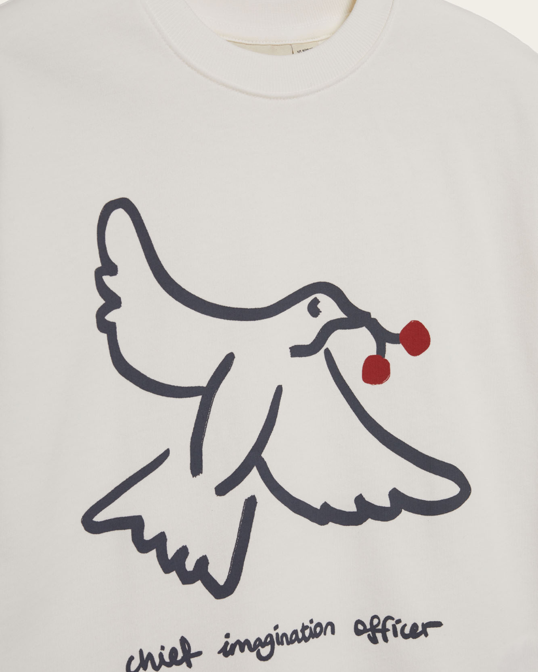 CHIEF IMAGINATION OFFICER Organik pamuk Beyaz T-Shirt Nº02