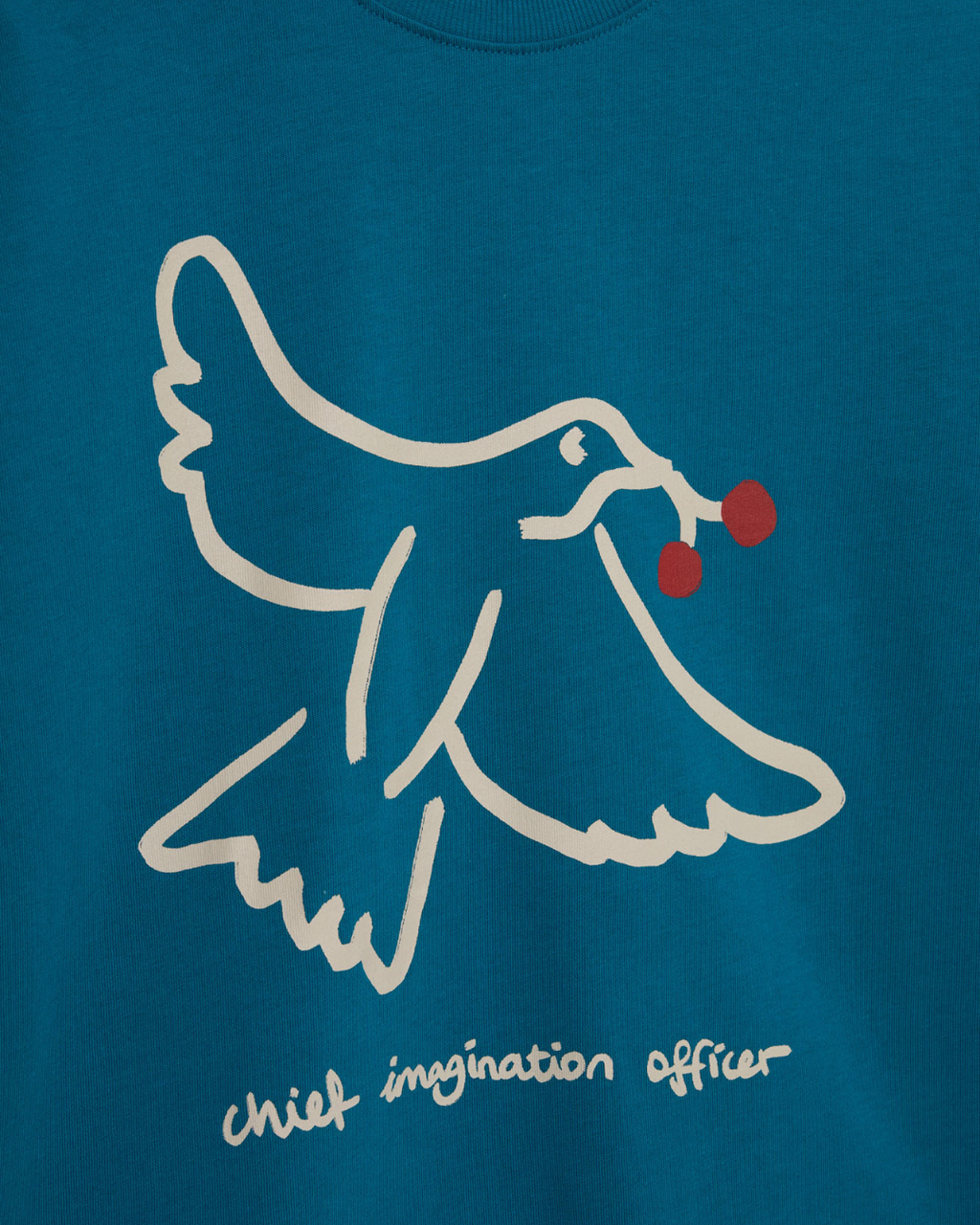 CHIEF IMAGINATION OFFICER Organik pamuk Uzun Kollu Mavi T-Shirt Nº03