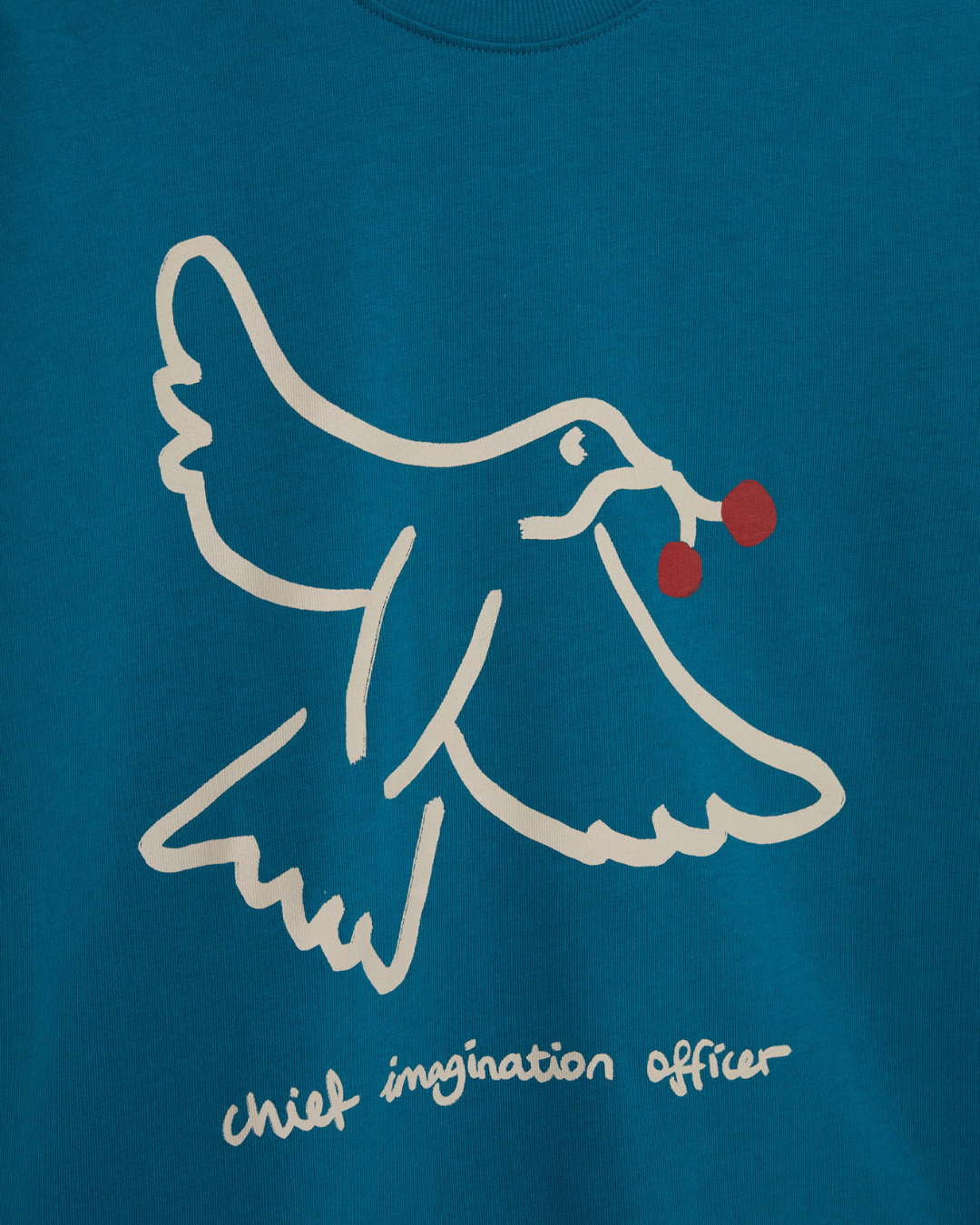 CHIEF IMAGINATION OFFICER Organik pamuk Uzun Kollu Mavi T-Shirt Nº03