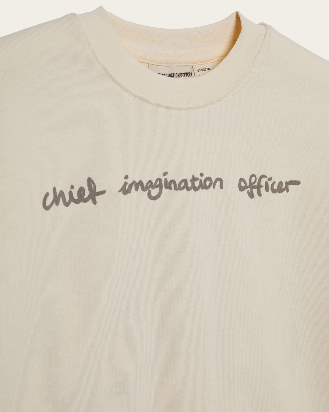 CHIEF IMAGINATION OFFICER Organik pamuk Uzun Kollu Krem T-Shirt Nº03