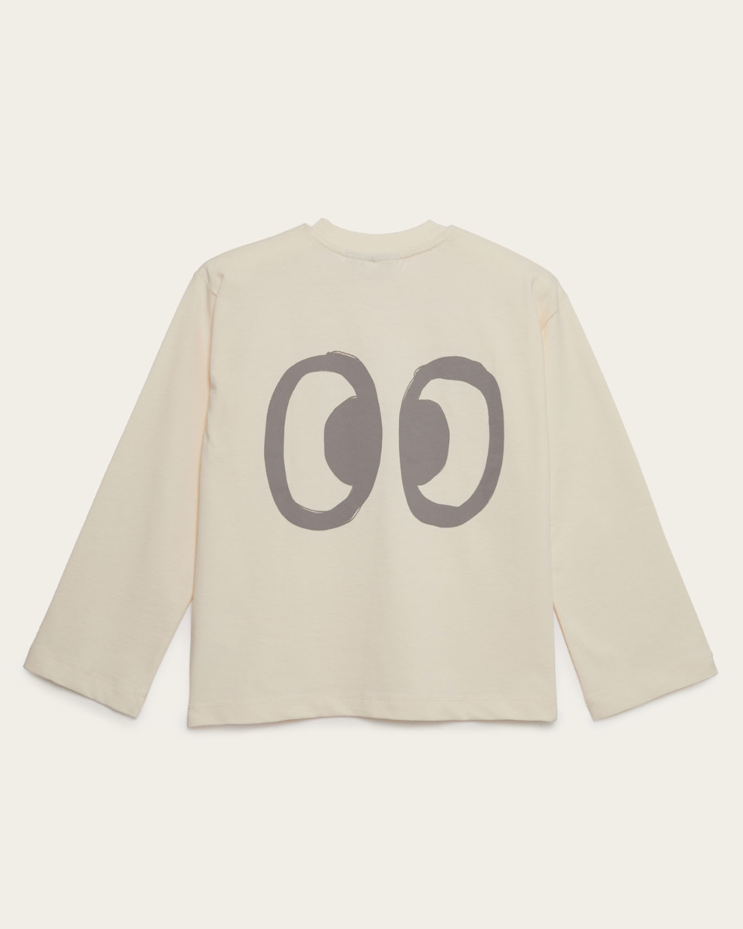 CHIEF IMAGINATION OFFICER Organik pamuk Uzun Kollu Krem T-Shirt Nº03