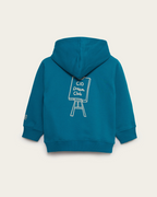 CHIEF IMAGINATION OFFICER Organik pamuk Mavi Kapüşonlu Hoodie Nº02