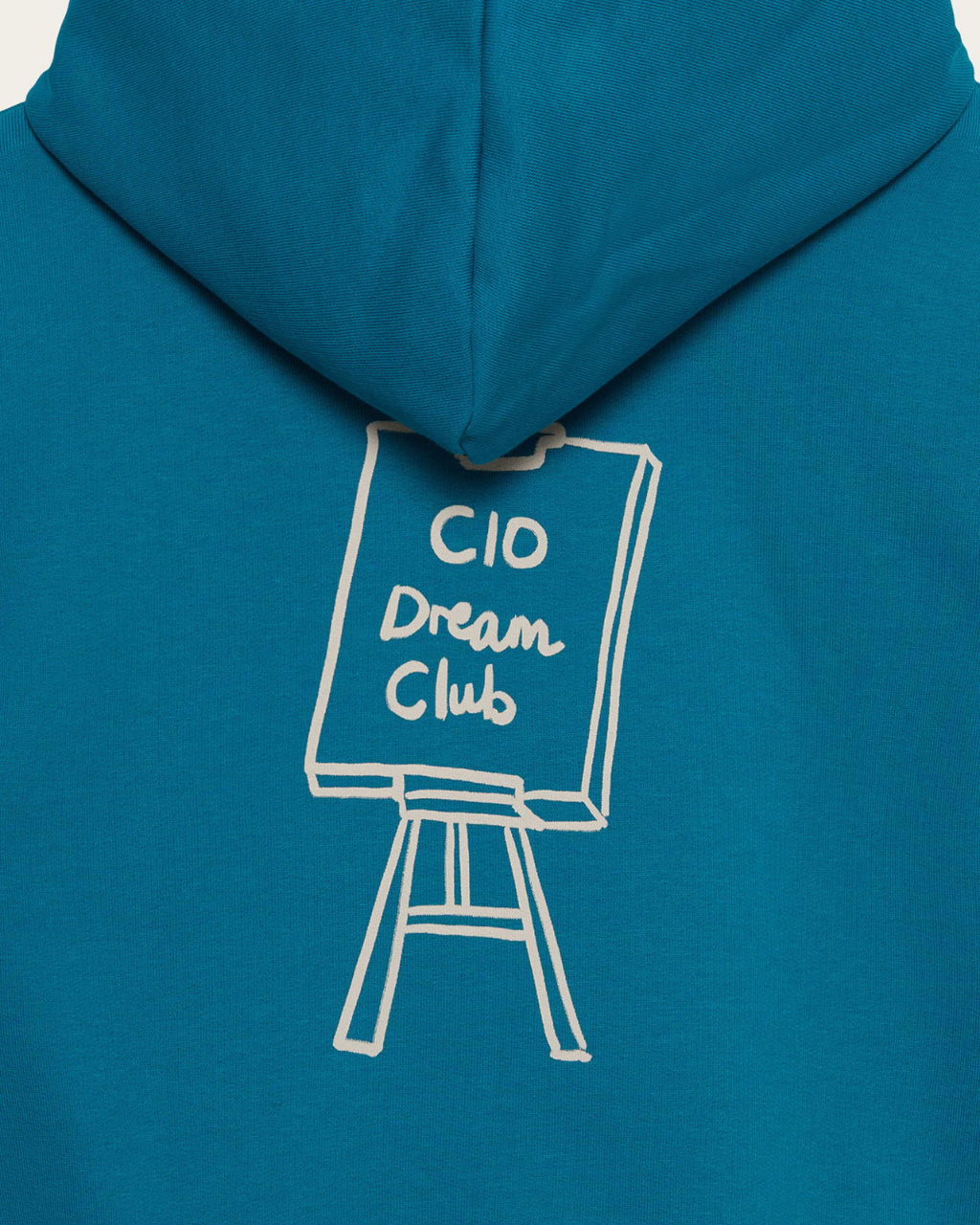CHIEF IMAGINATION OFFICER Organik pamuk Mavi Kapüşonlu Hoodie Nº02