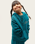 CHIEF IMAGINATION OFFICER Organik pamuk Mavi Kapüşonlu Hoodie Nº02