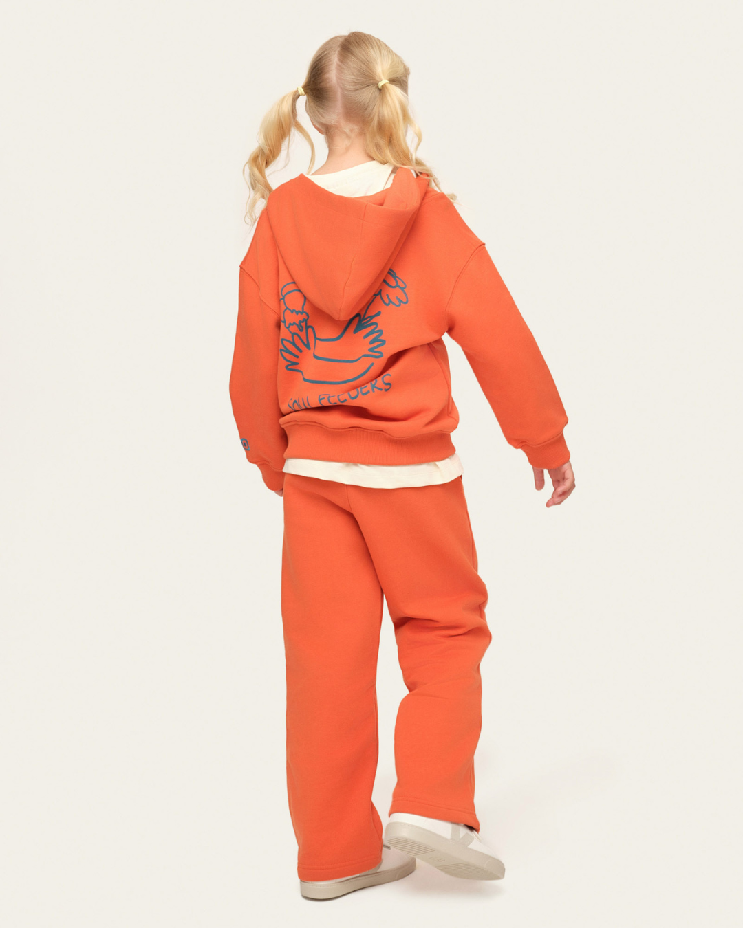 CHIEF IMAGINATION OFFICER Organik pamuk Turuncu Kapüşonlu Hoodie Nº02