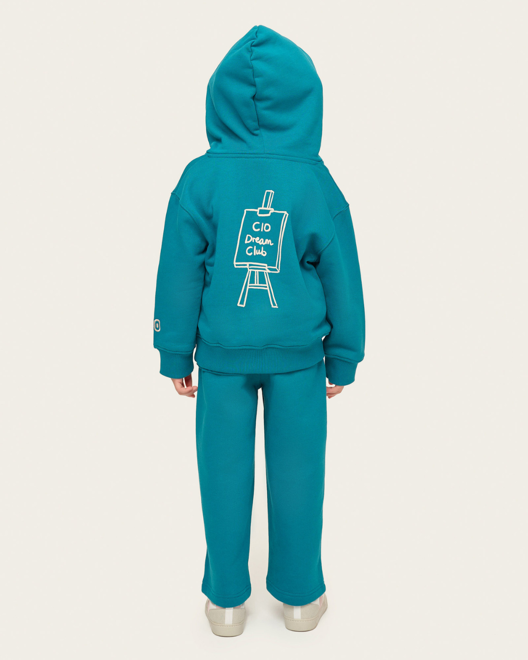 CHIEF IMAGINATION OFFICER Organik pamuk Mavi Kapüşonlu Hoodie Nº02