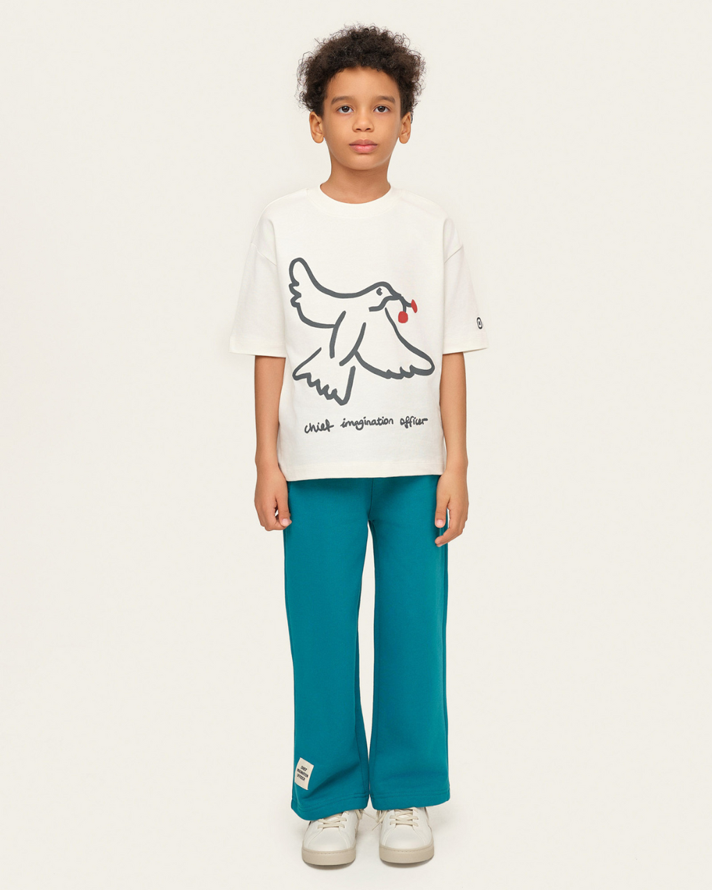 CHIEF IMAGINATION OFFICER Organik pamuk Beyaz T-Shirt Nº02