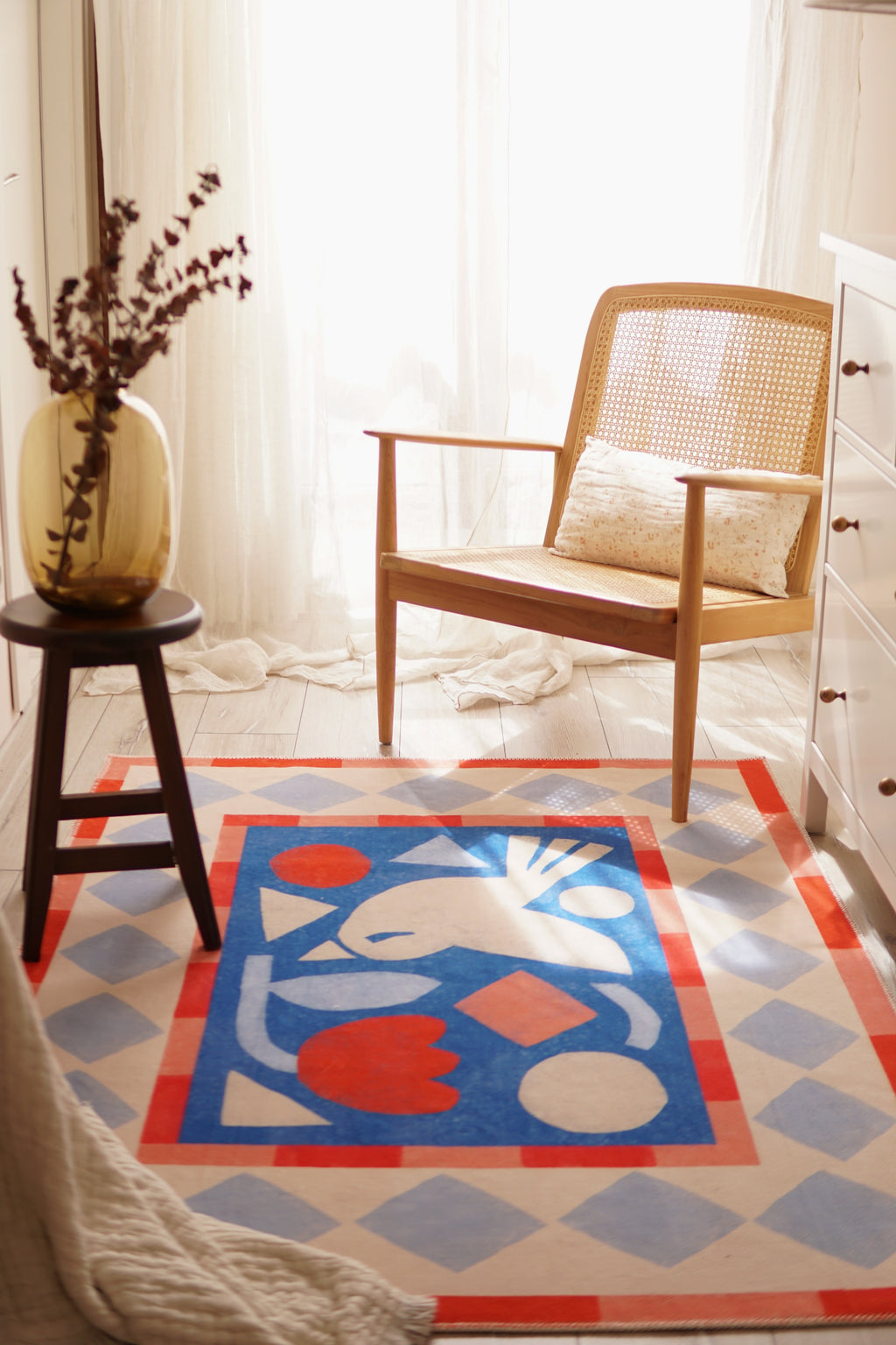 HUEPPI COUCOU ABSTRACT BIRD RUG