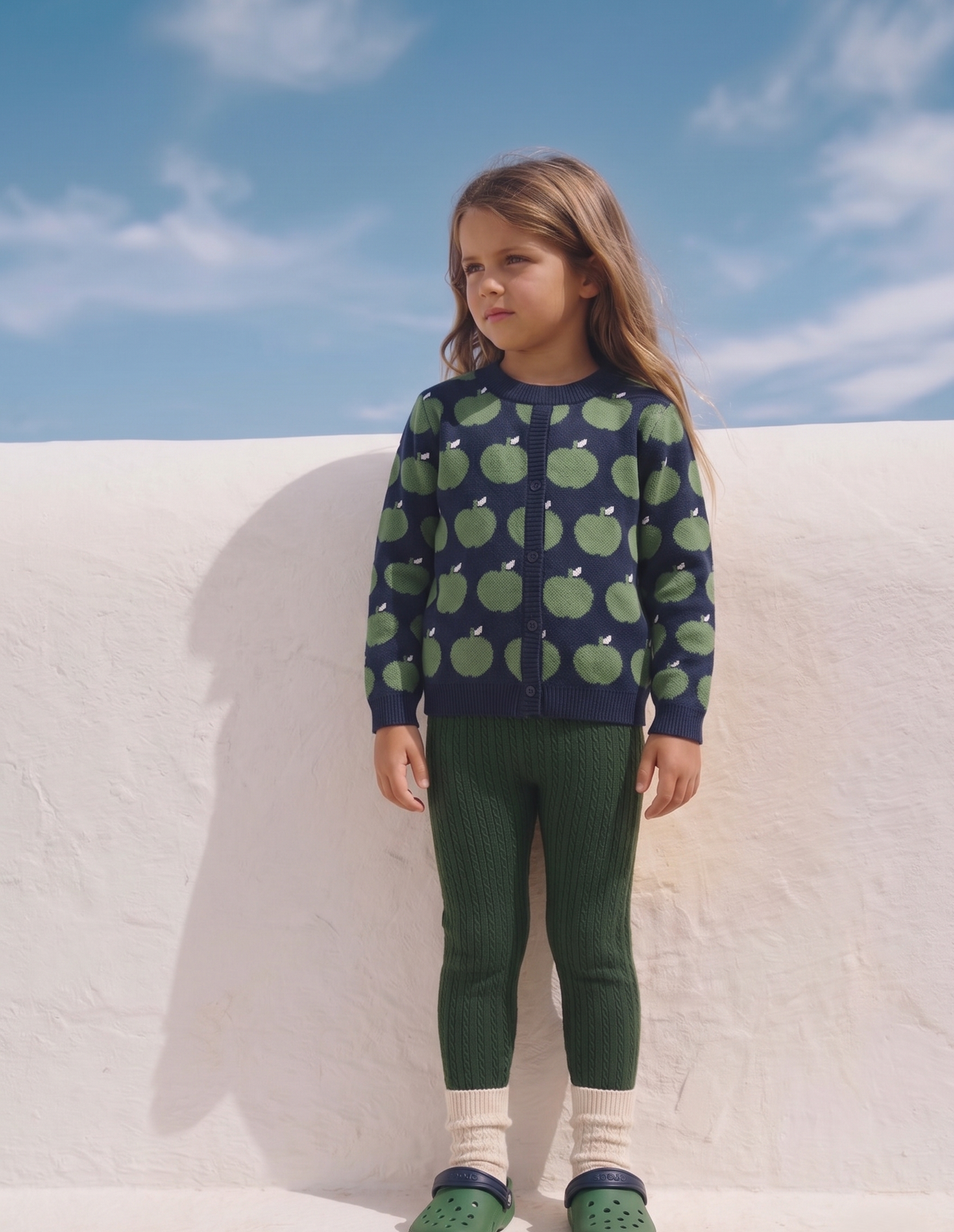 EVERE KIDS Apple Garden Elma Desenli Triko Hırka