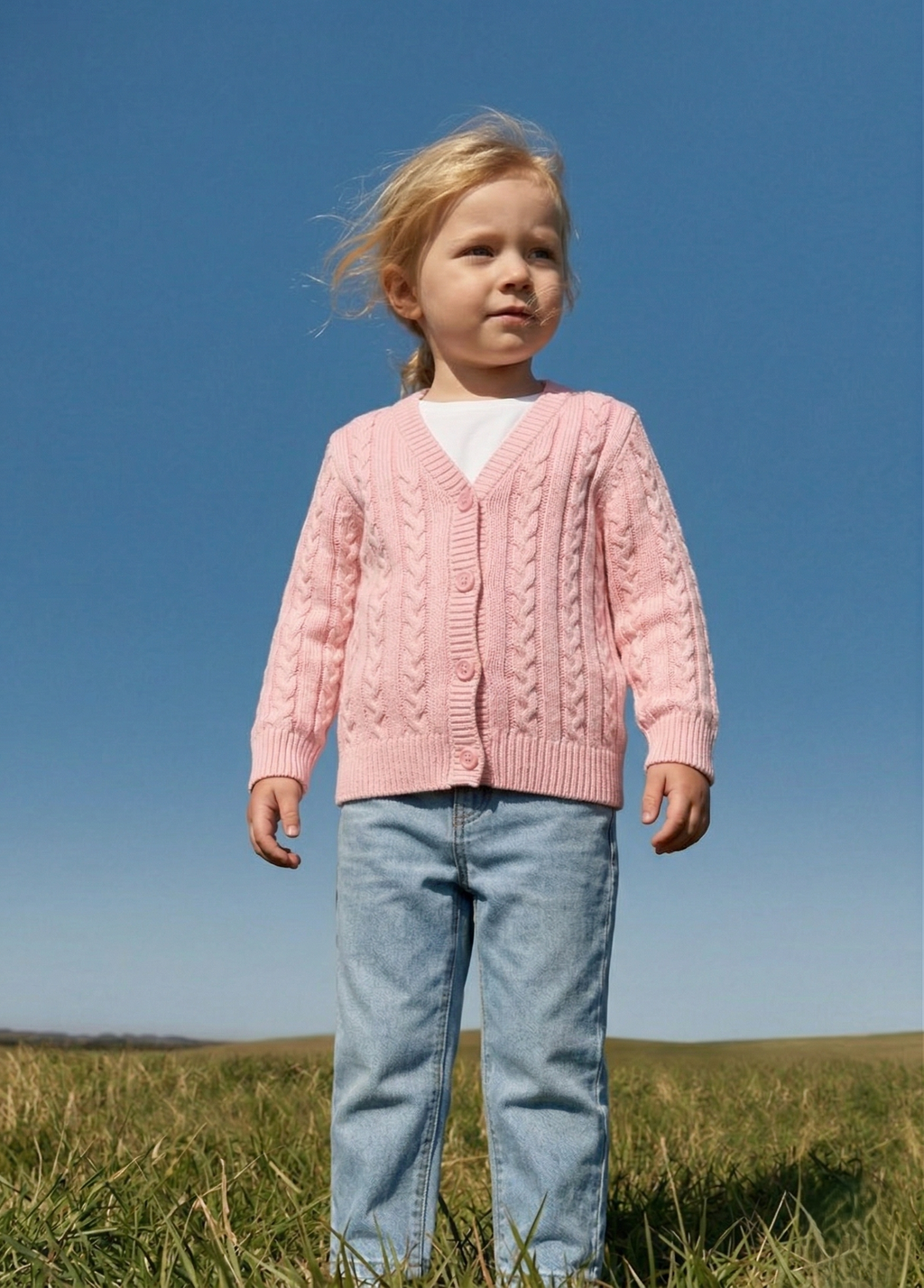 EVERE KIDS Wooly Saç Örgülü Triko Hırka