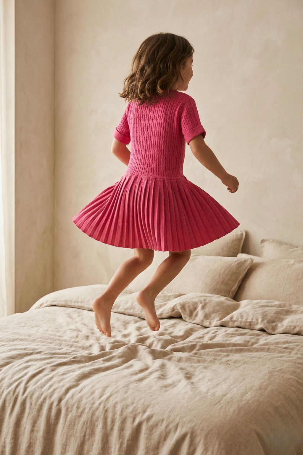 EVERE KIDS Ballerina Belle Saç Örgülü Pliseli Elbise
