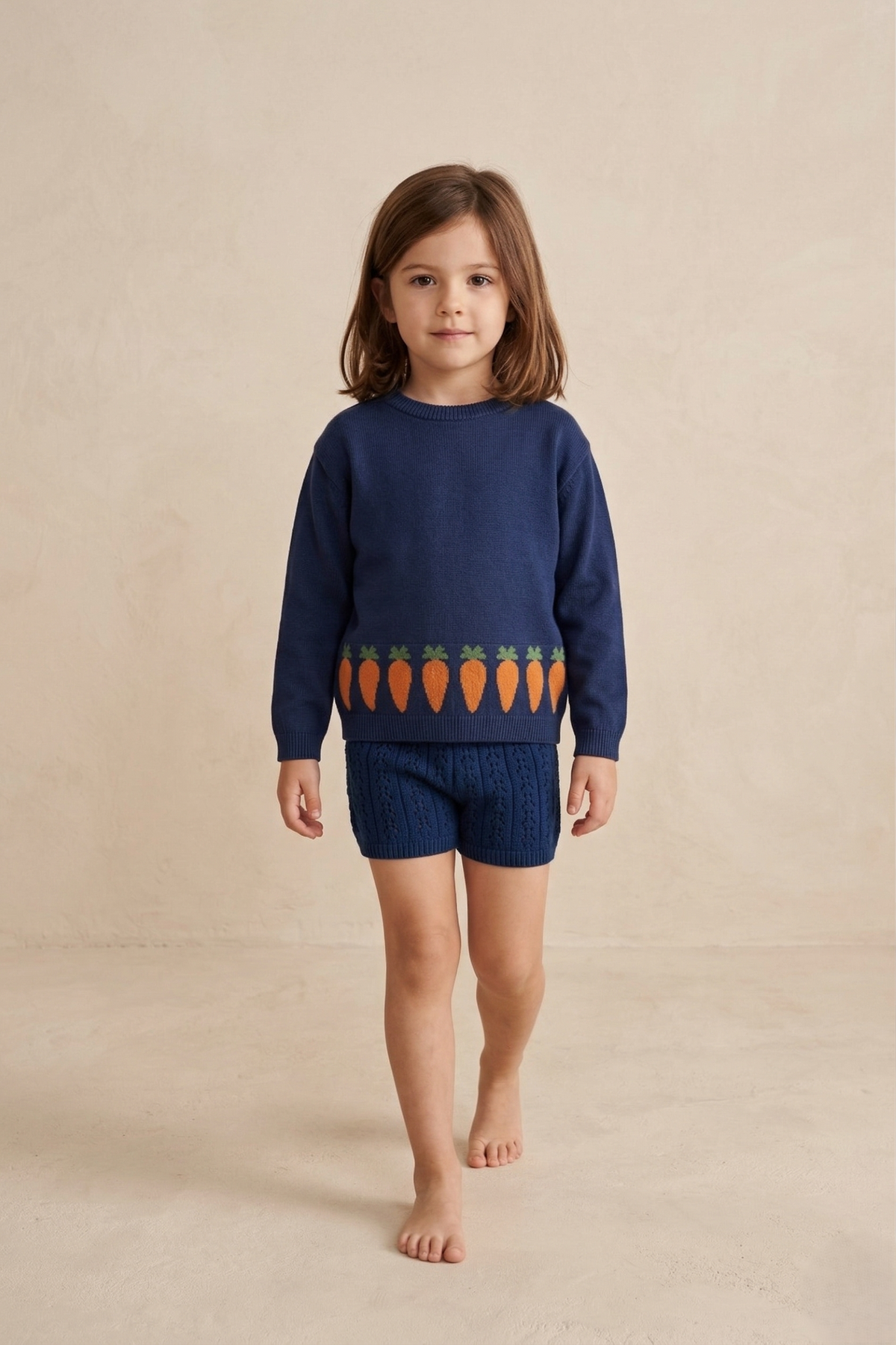 EVERE KIDS Unisex Havuçlu İnce Kazak