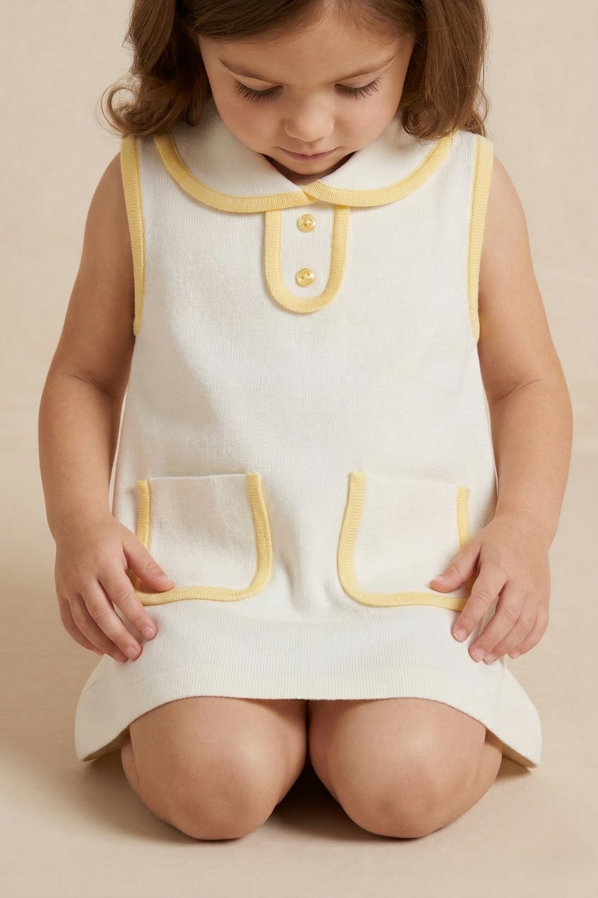 EVERE KIDS Biyeli Kolsuz Mini Elbise