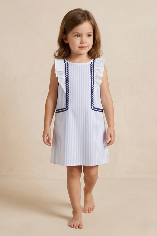 EVERE KIDS Amélie Kolsuz Kumaş Çizgili Elbise