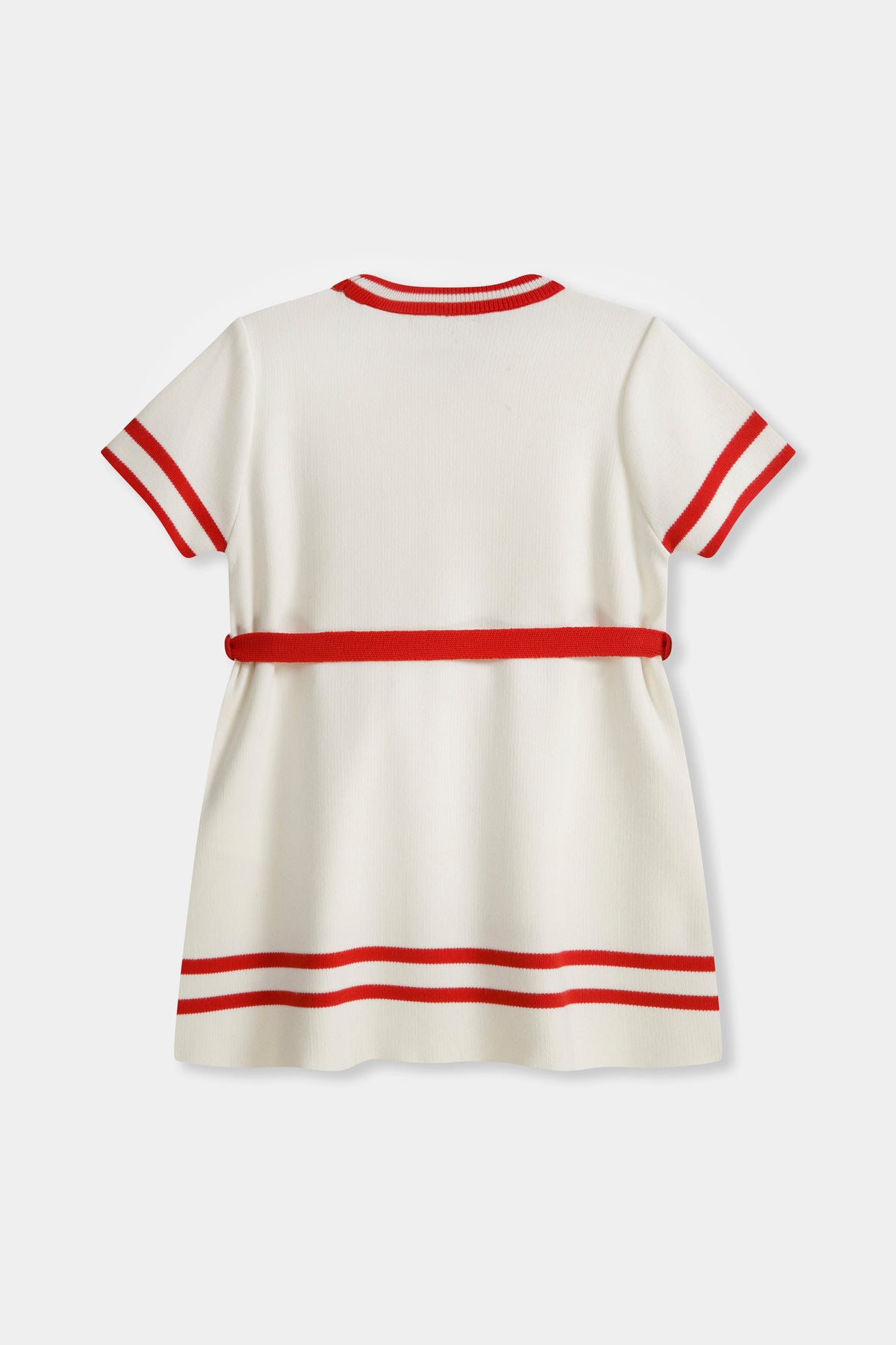EVERE KIDS Etek Ucu Kol Ucu Çizgili Elbise: Cherry Racer ve Navy Dash