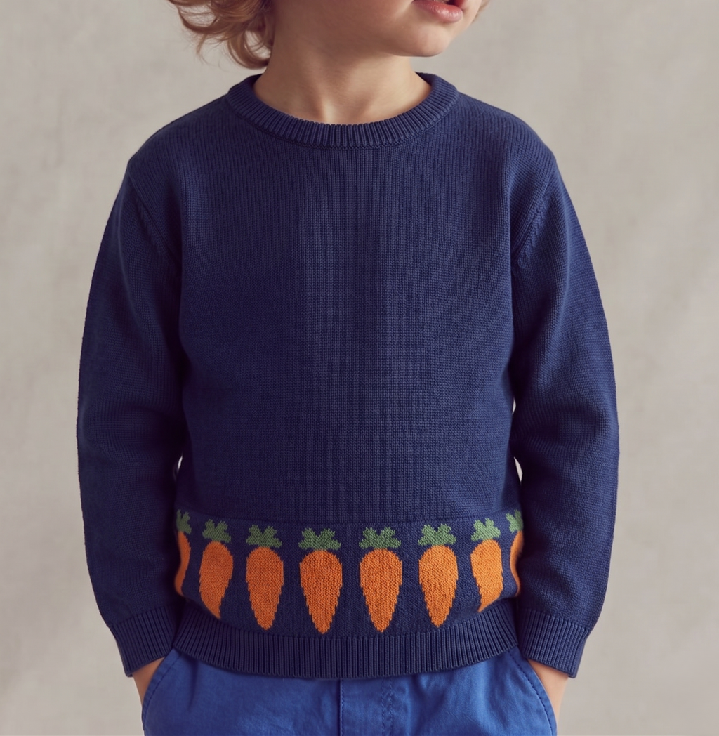 EVERE KIDS Unisex Havuçlu İnce Kazak